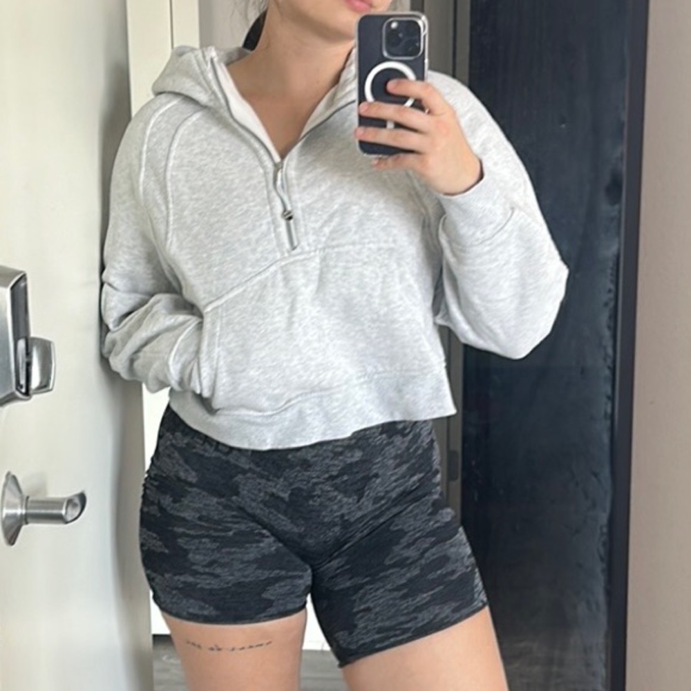 Lululemon Oversized Cropped Half-Zip Scuba Hoodie